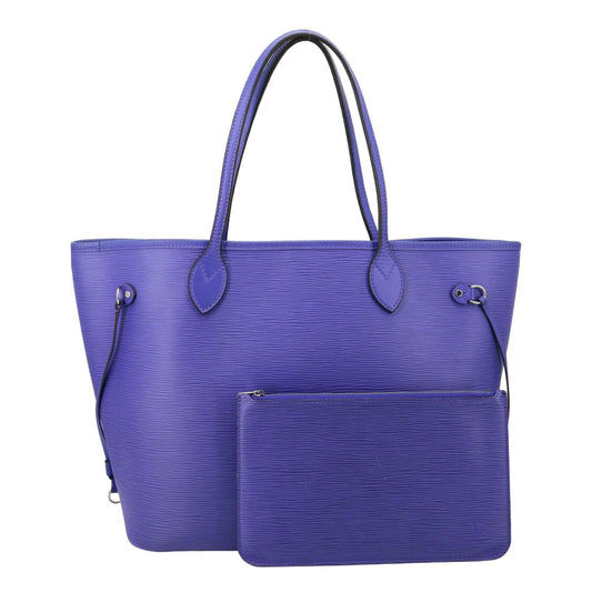 LOUIS VUITTON Neverfull MM Epi Leather Tote Shoulder Bag Purple