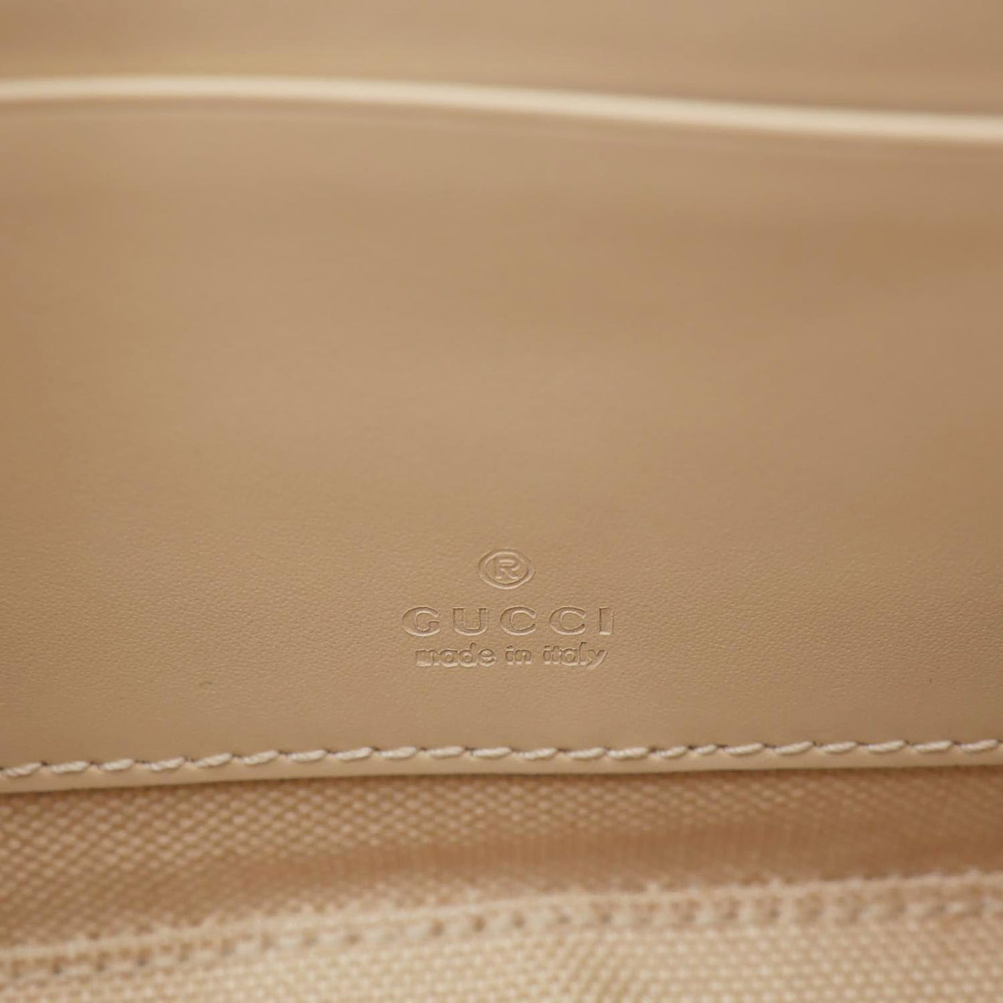 GUCCI Gilbert Mini Monogram Calfskin Leather Crossbody Bag Beige 781554