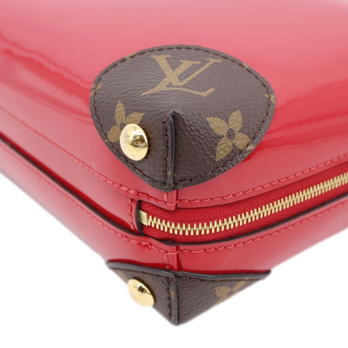 LOUIS VUITTON Venice Patent Miroir Leather Crossbody Bag Scarlet