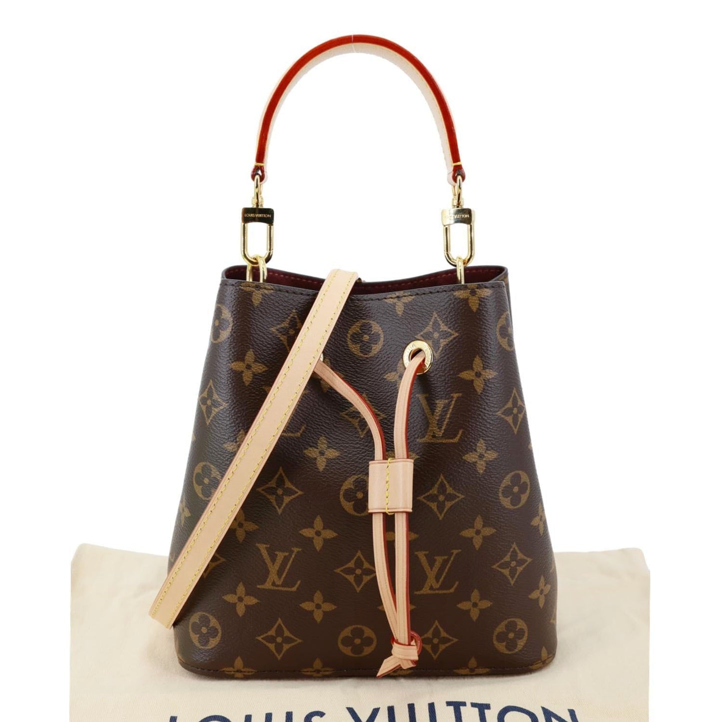 LOUIS VUITTON Neonoe BB Monogram Canvas Bucket Bag Brown