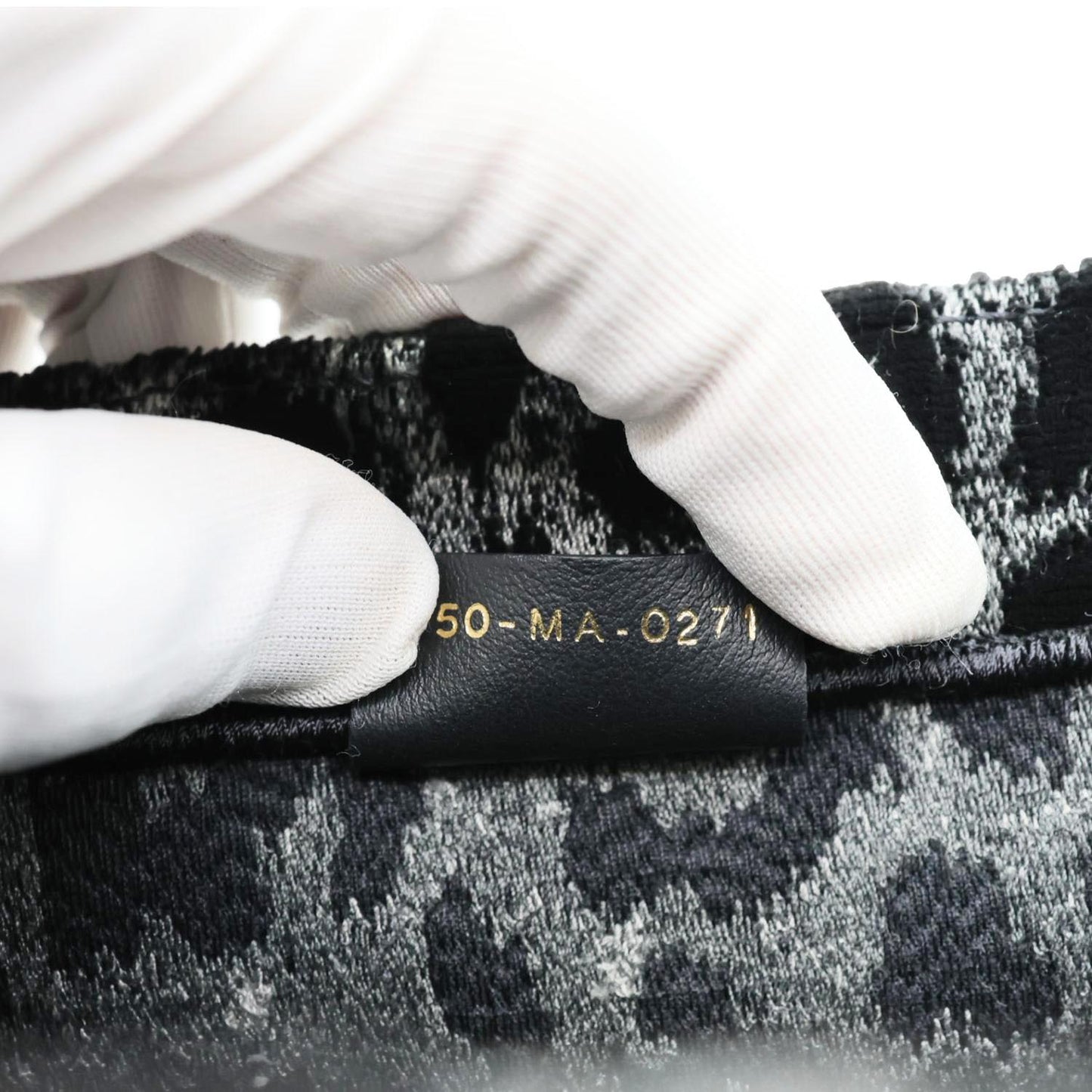 CHRISTIAN DIOR Book Medium Leopard Mizza Embroidered Tote Bag Black