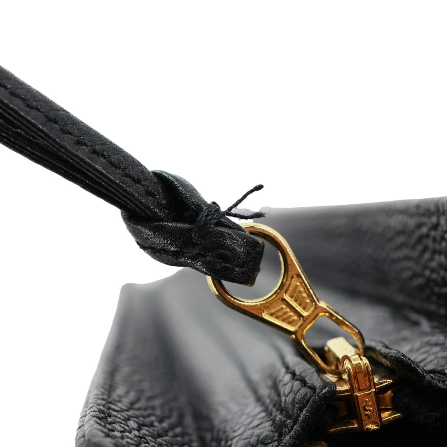 CHANEL Triple CC Lambskin Caviar Leather Shoulder Bag Black