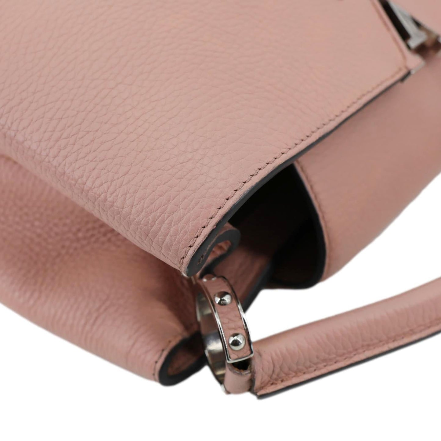LOUIS VUITTON Capucines MM Taurillon Leather Satchel Bag Magnolia