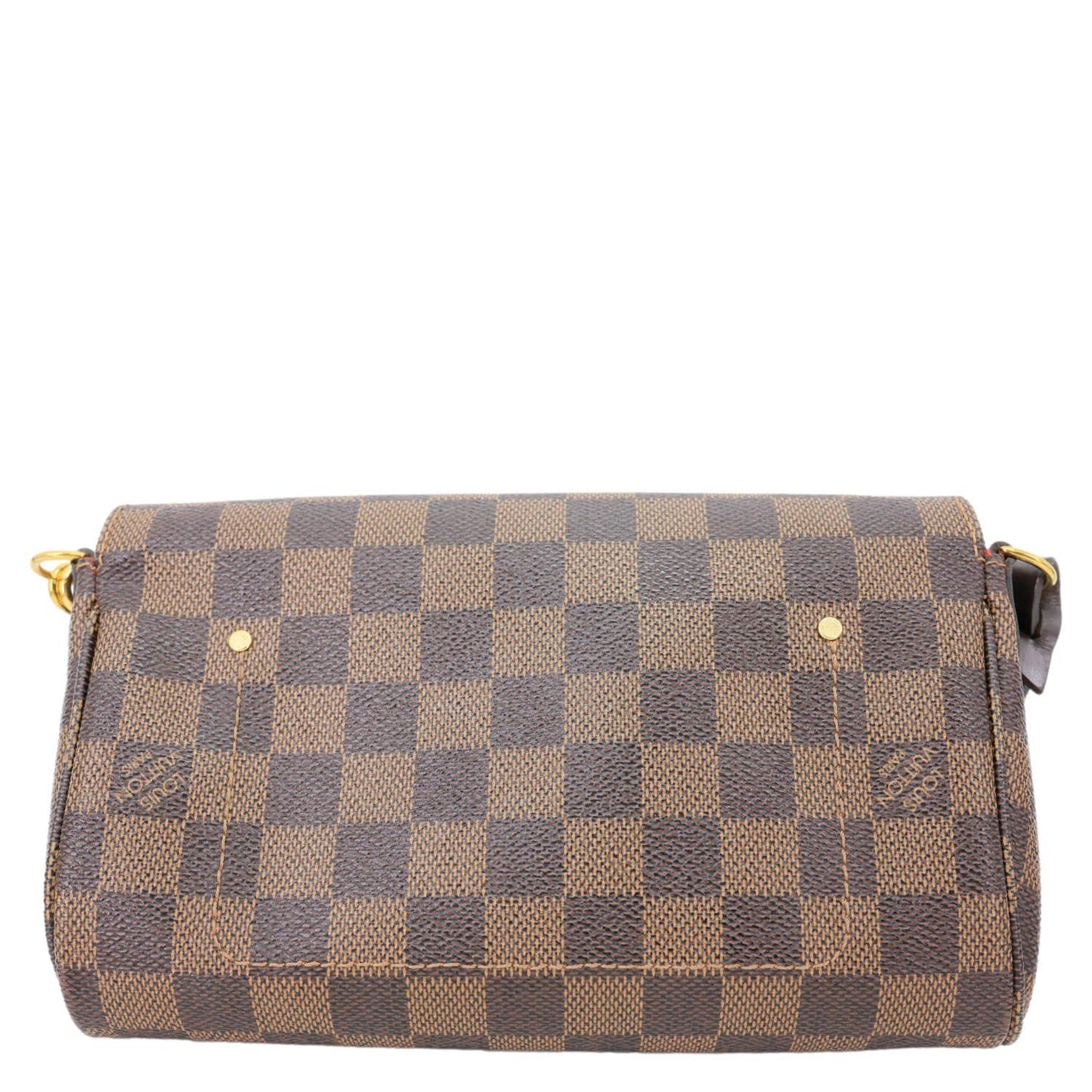 LOUIS VUITTON Favorite PM Damier Ebene Chain Crossbody Bag Brown