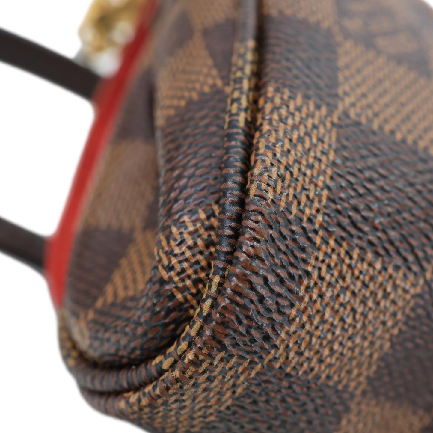 LOUIS VUITTON Favorite PM Damier Ebene Chain Crossbody Bag Brown