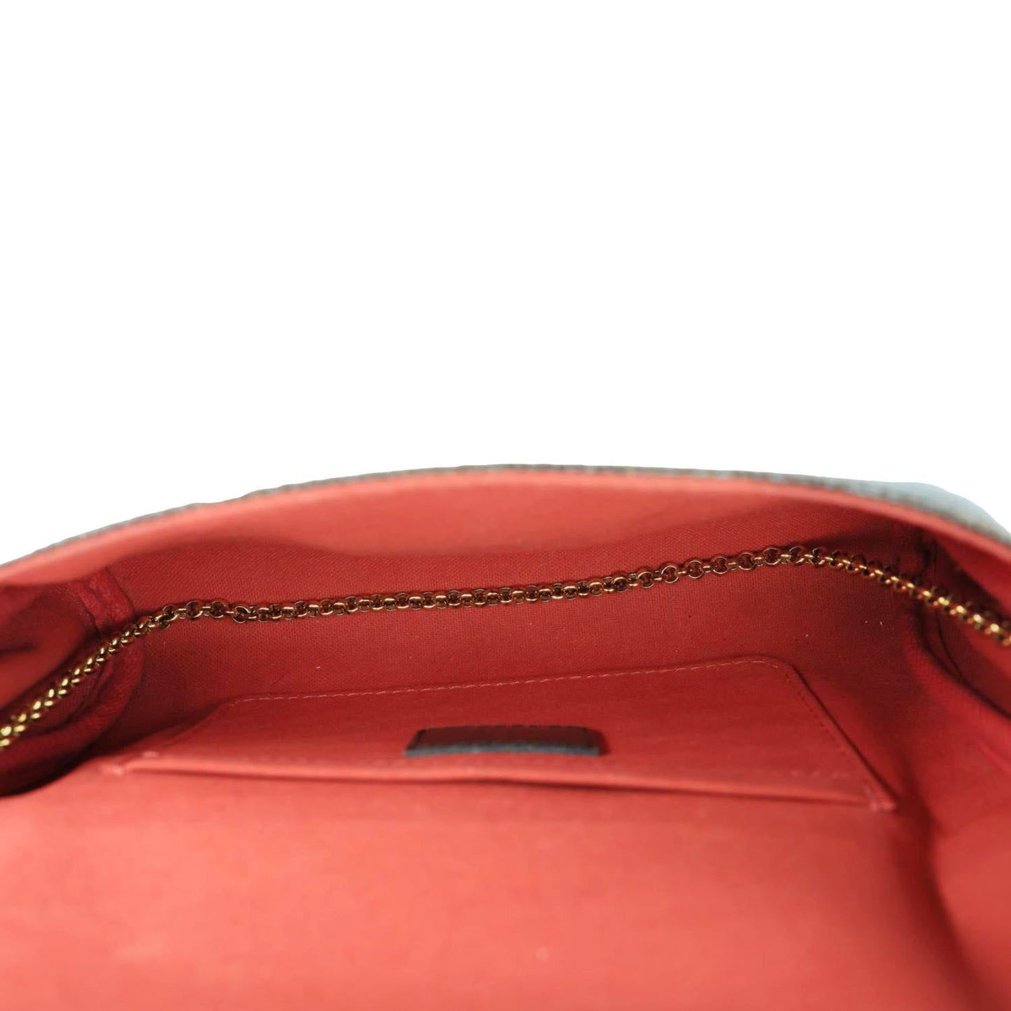 LOUIS VUITTON Favorite PM Damier Ebene Chain Crossbody Bag Brown