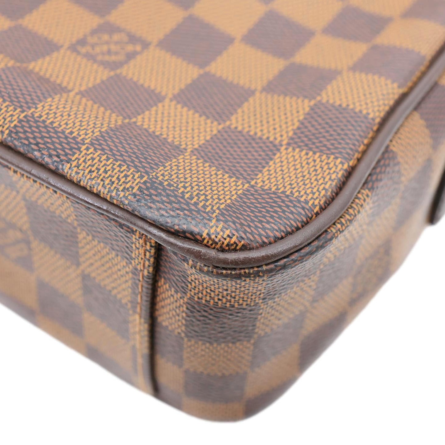 LOUIS VUITTON Shelton MM Damier Ebene Messenger Bag Brown