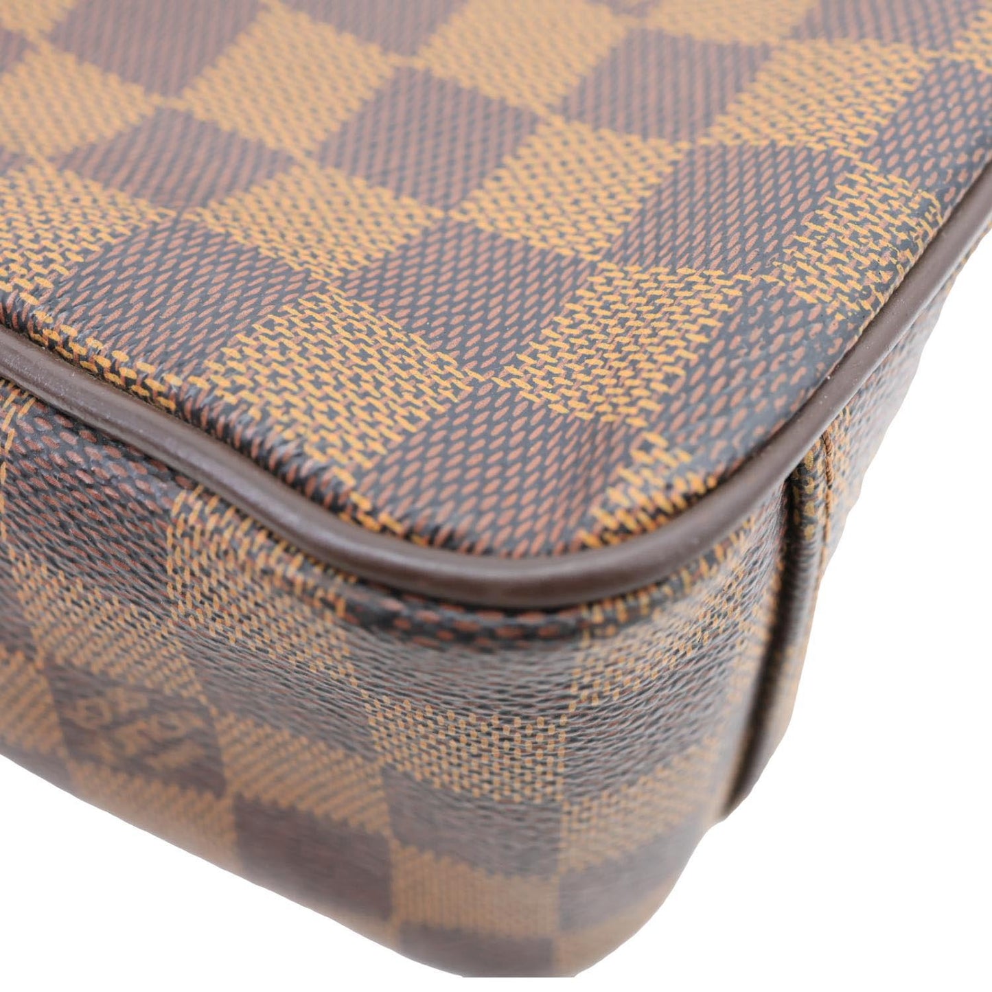 LOUIS VUITTON Shelton MM Damier Ebene Messenger Bag Brown