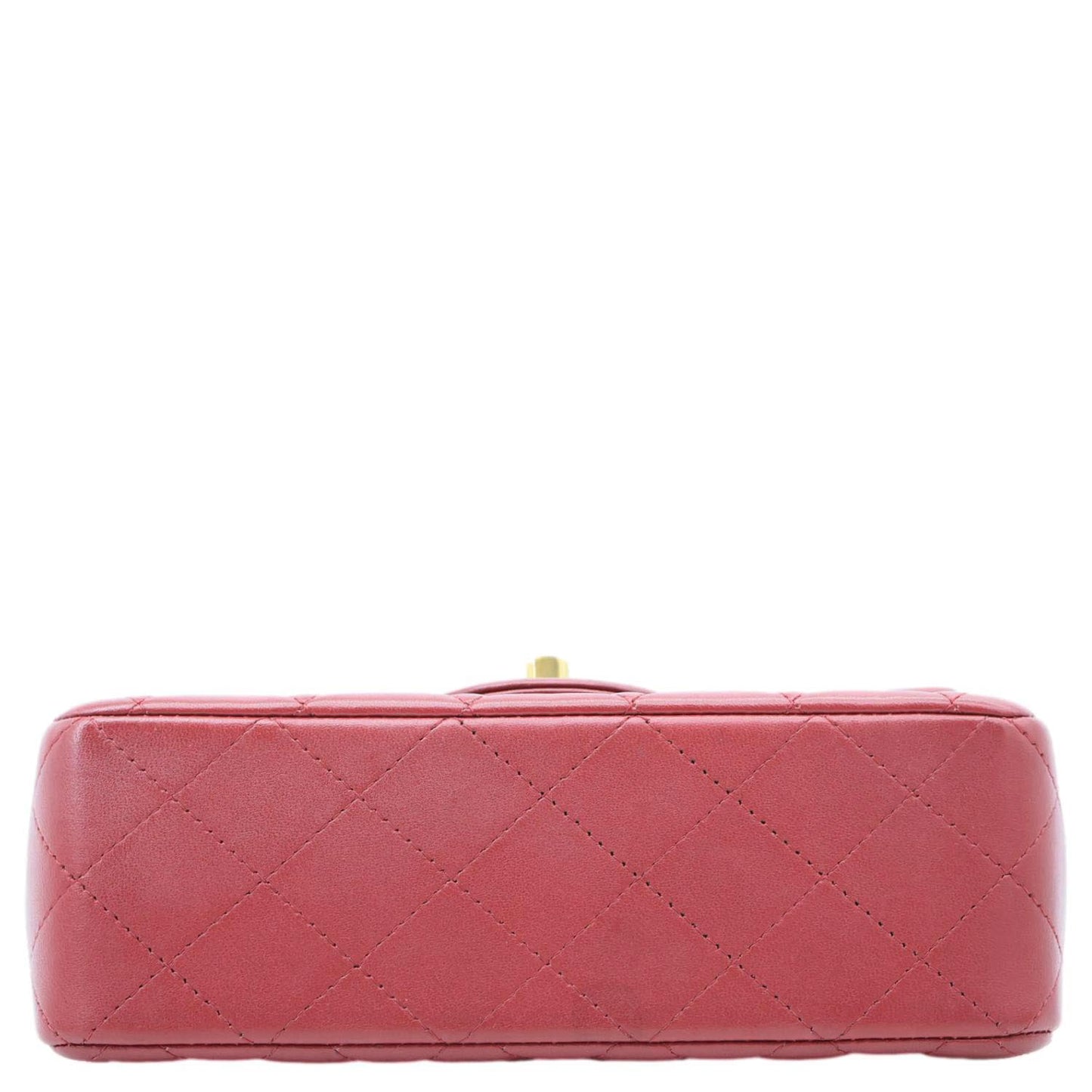 CHANEL Classic Rectangular Flap Mini Quilted Leather Top Handle Crossbody Bag Red