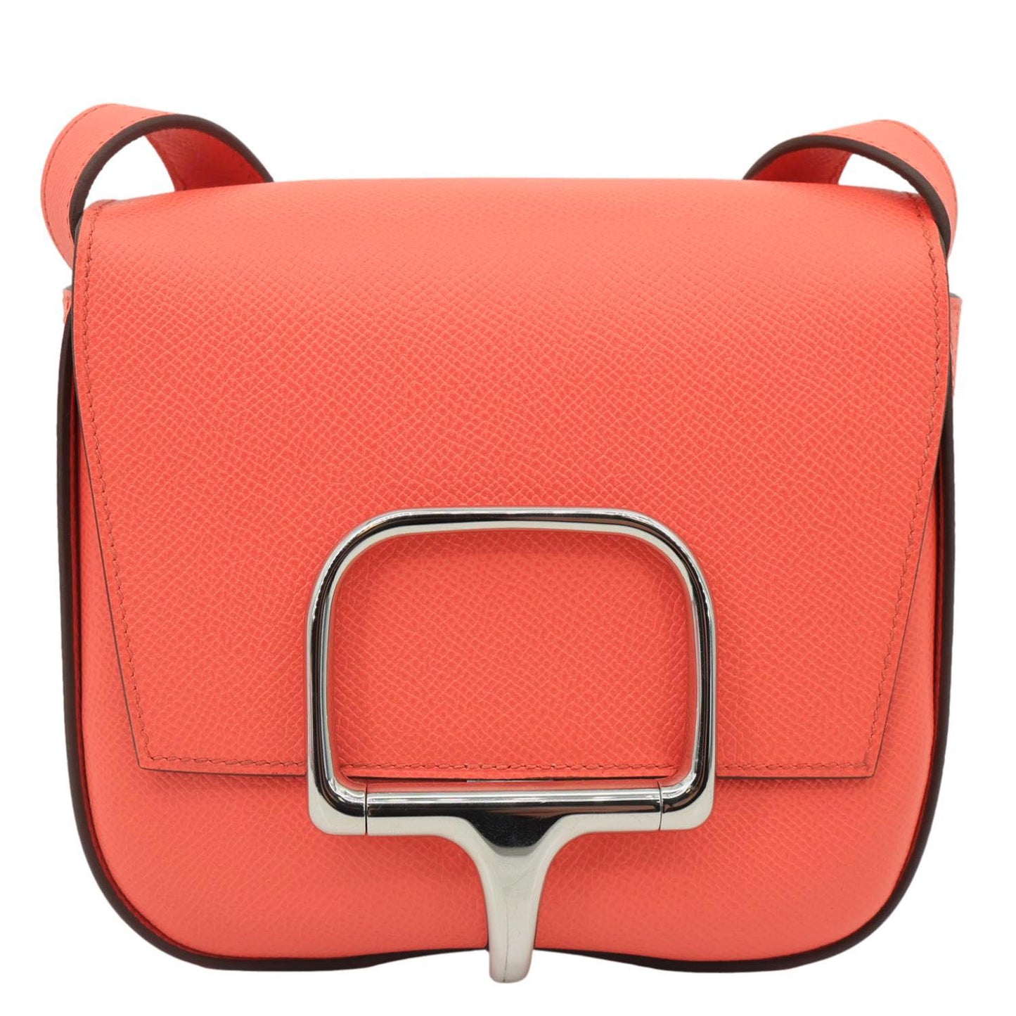 HERMES Della Cavalleria Mini Epsom Leather Shoulder Bag Pink