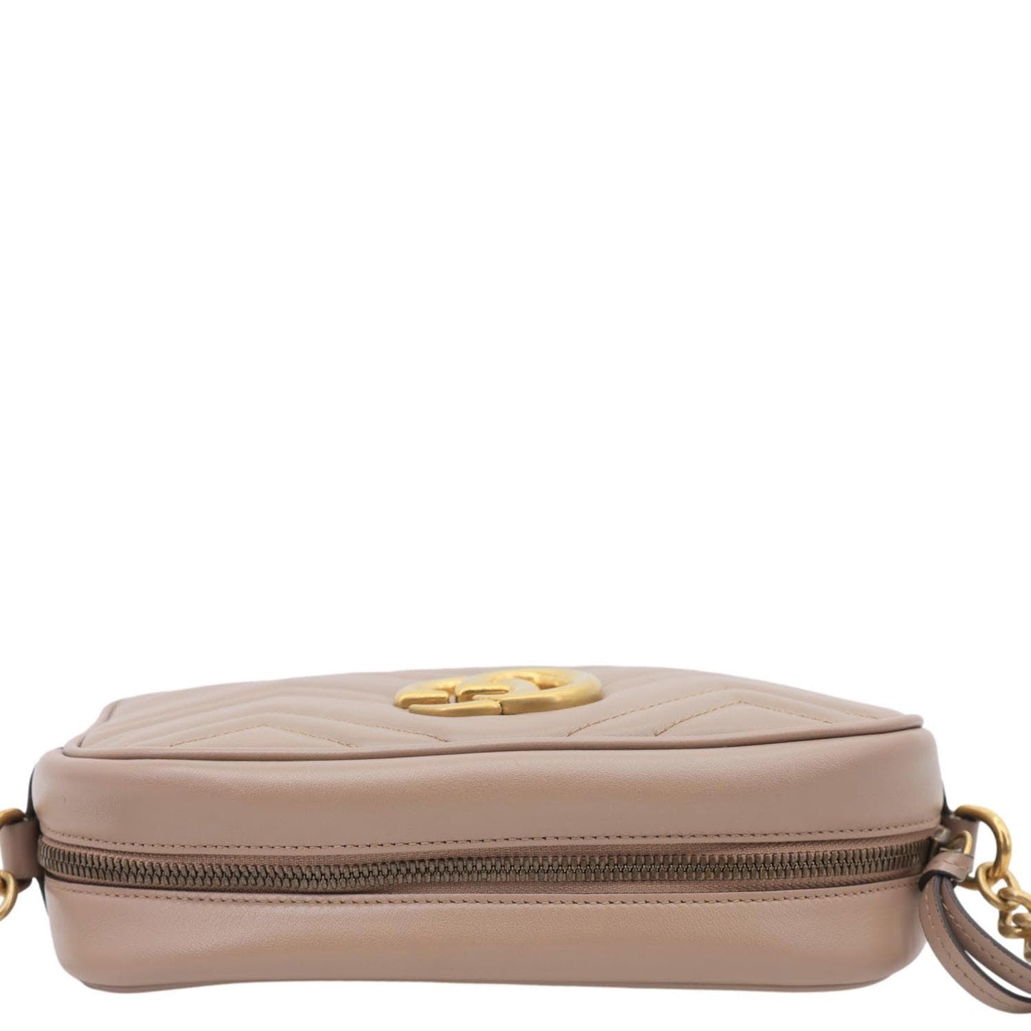 GUCCI GG Marmont Small Matelasse Chevron Leather Camera Bag Dusty Pink 447632