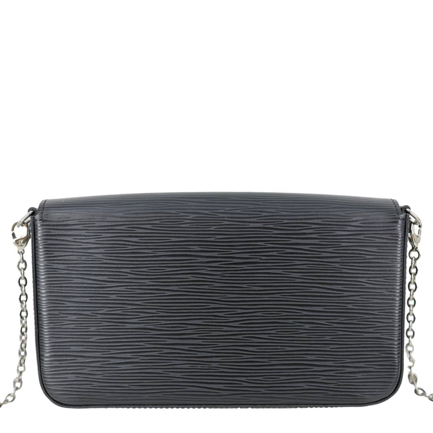LOUIS VUITTON Felicie Pochette Epi Leather Crossbody Bag Black
