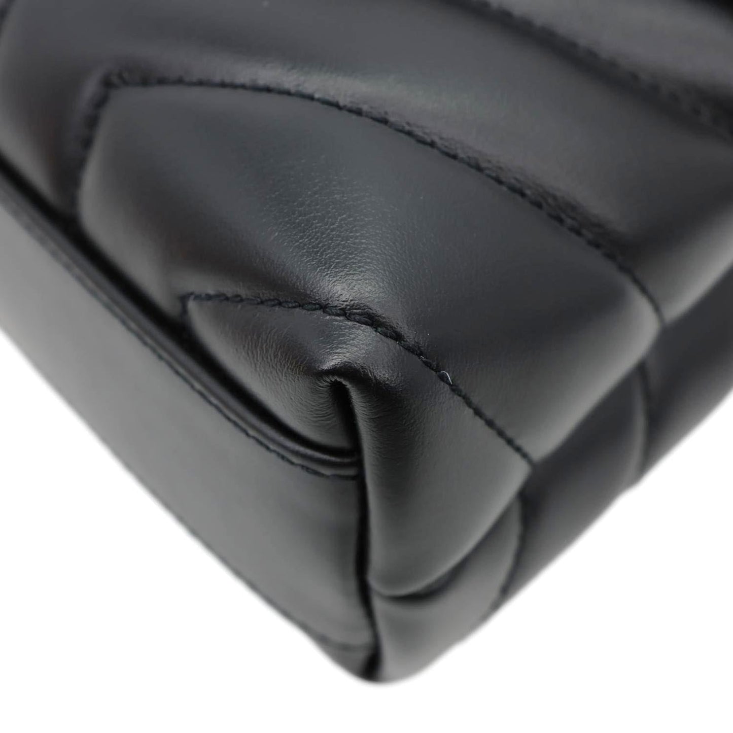 YVES SAINT LAURENT Loulou Toy Calfskin Leather Crossbody Bag Black