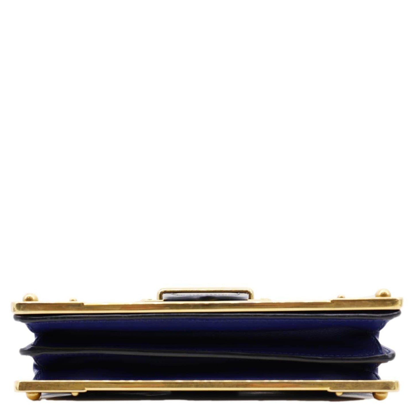 PRADA Cahier City Saffiano Leather Shoulder Bag Blue