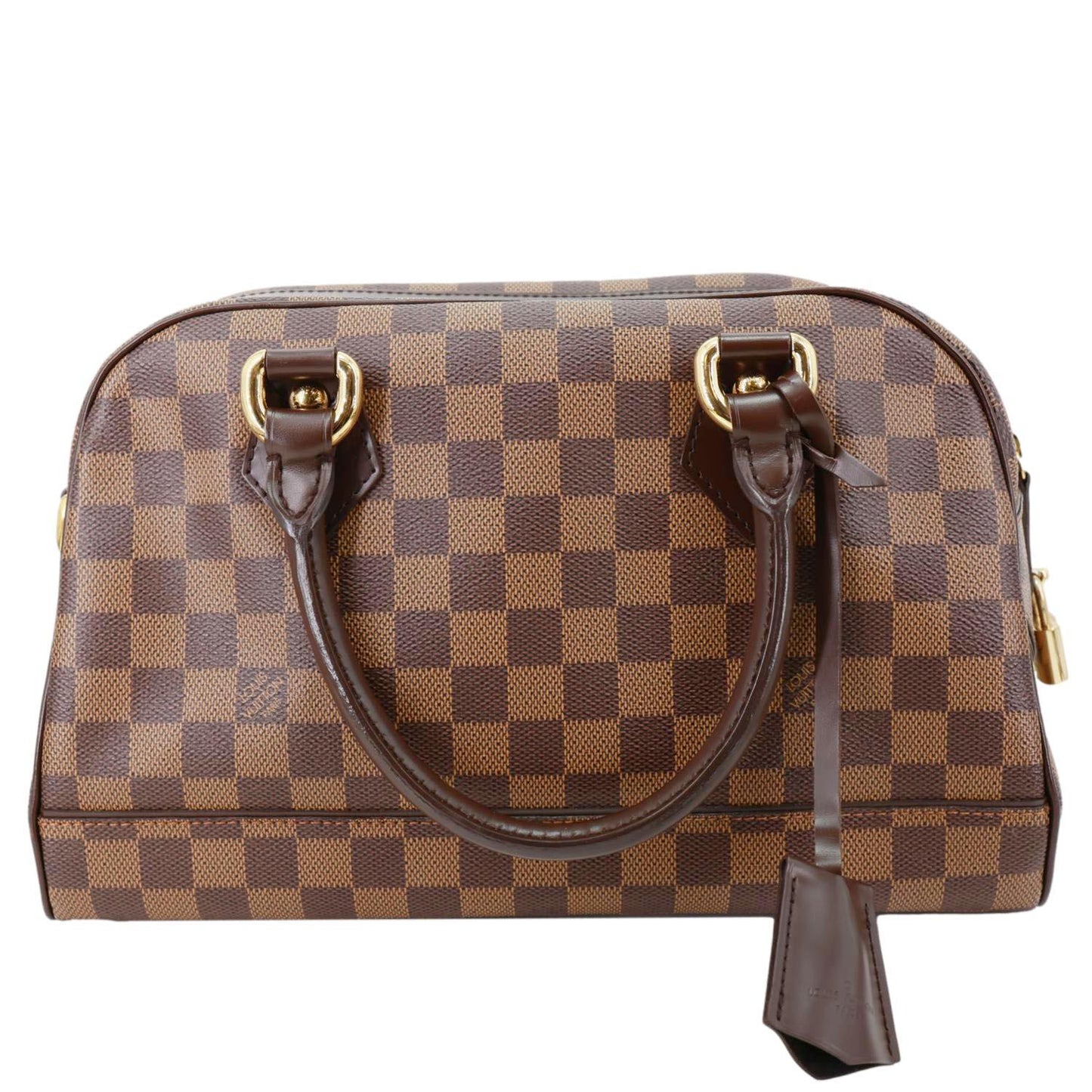 LOUIS VUITTON Duomo Damier Ebene Satchel Bag Brown
