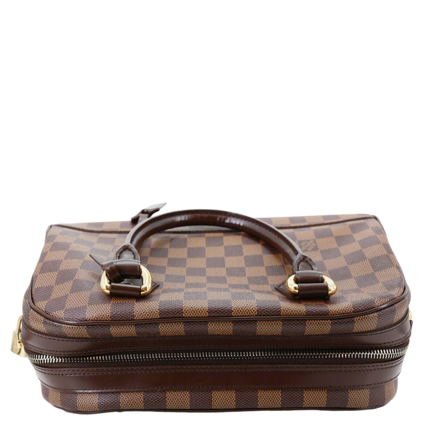LOUIS VUITTON Duomo Damier Ebene Satchel Bag Brown