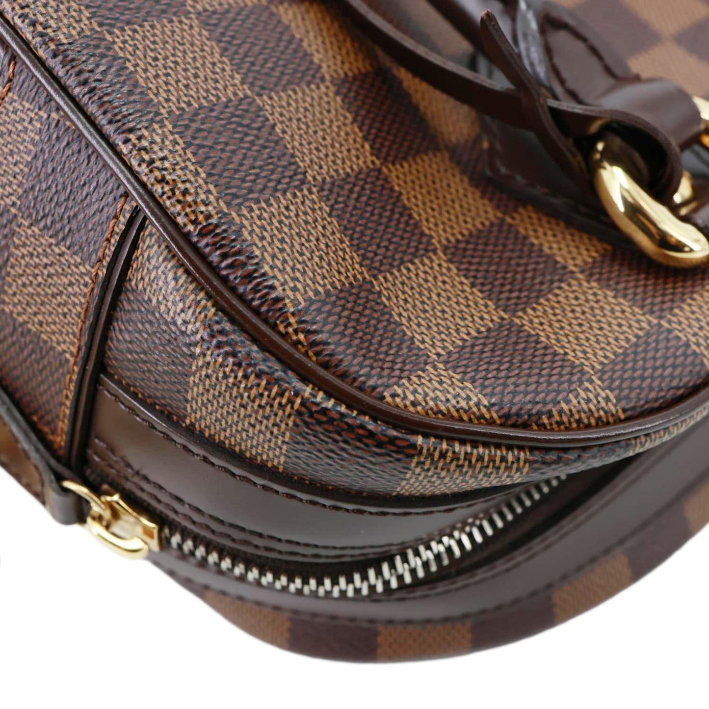 LOUIS VUITTON Duomo Damier Ebene Satchel Bag Brown