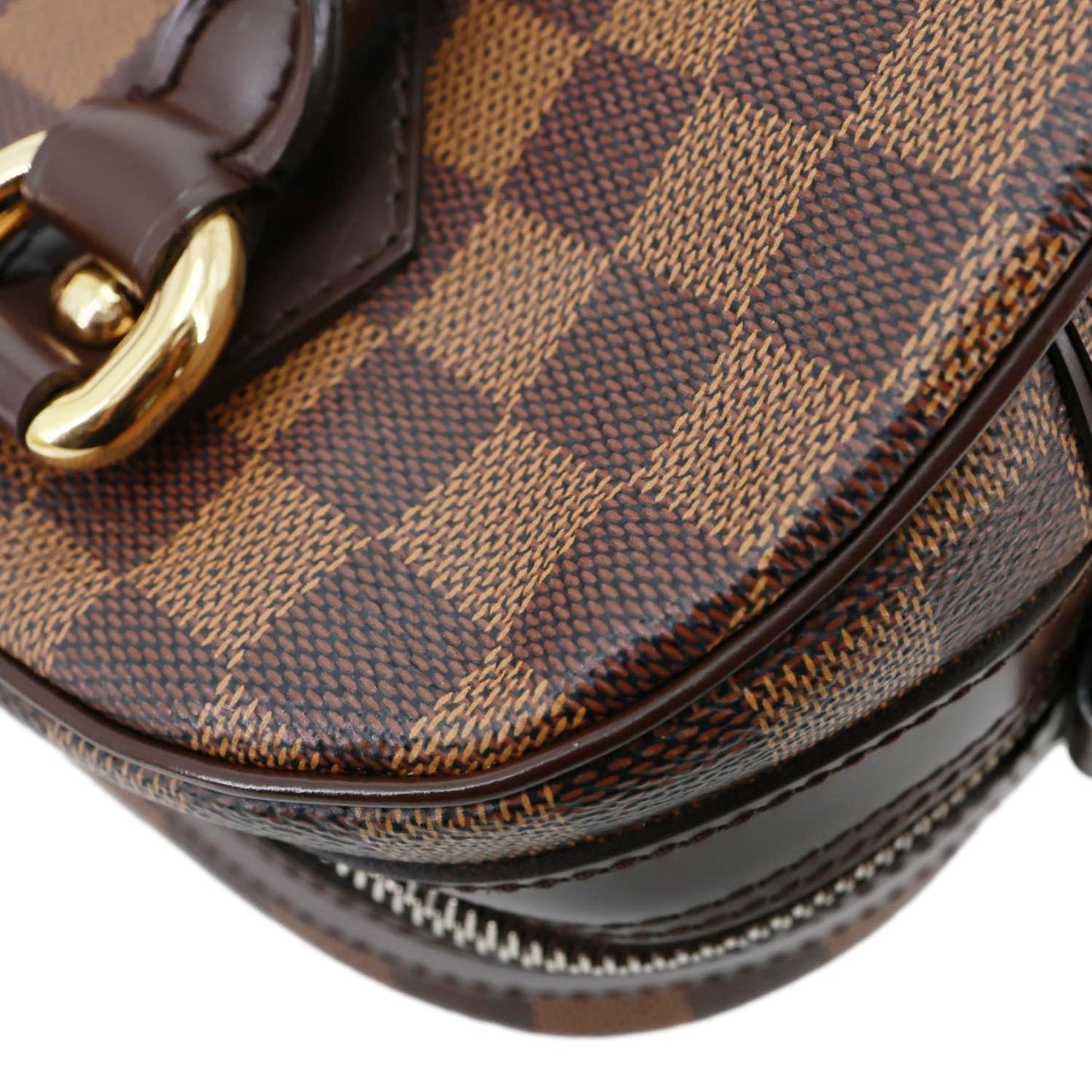 LOUIS VUITTON Duomo Damier Ebene Satchel Bag Brown