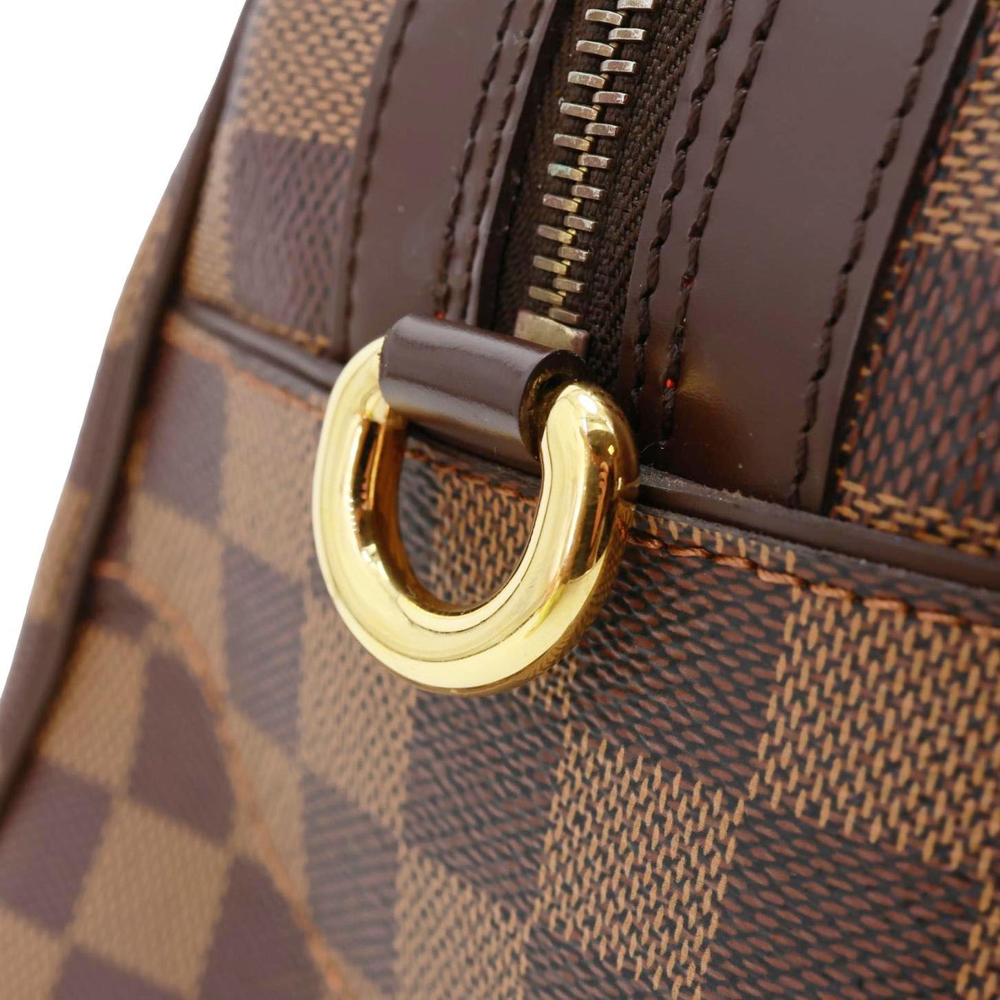 LOUIS VUITTON Duomo Damier Ebene Satchel Bag Brown