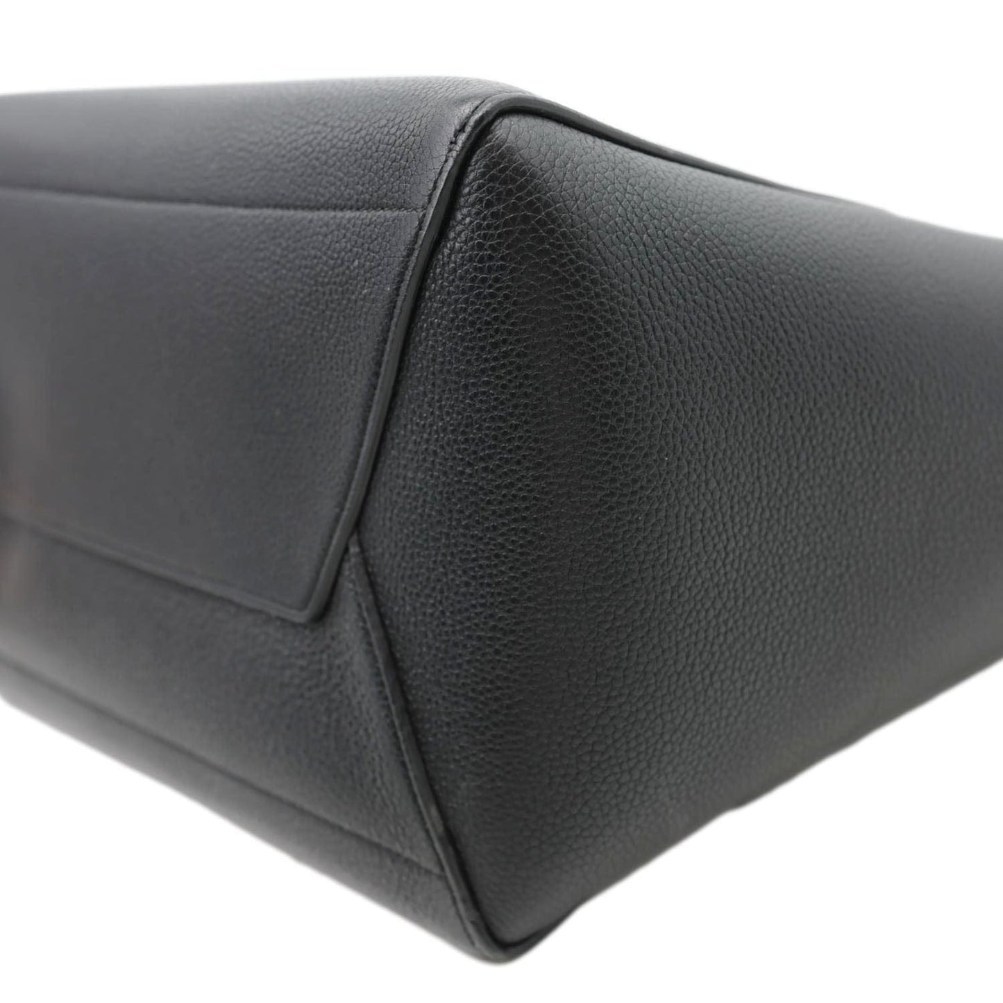 CELINE Sangle Bucket Soft Grained Calfskin Tote Bag Black