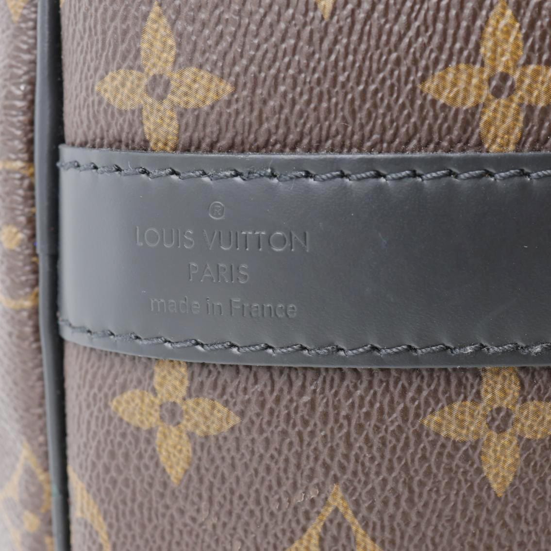 LOUIS VUITTON Keepall 55 Bandouliere Monogram Canvas Travel Bag Black
