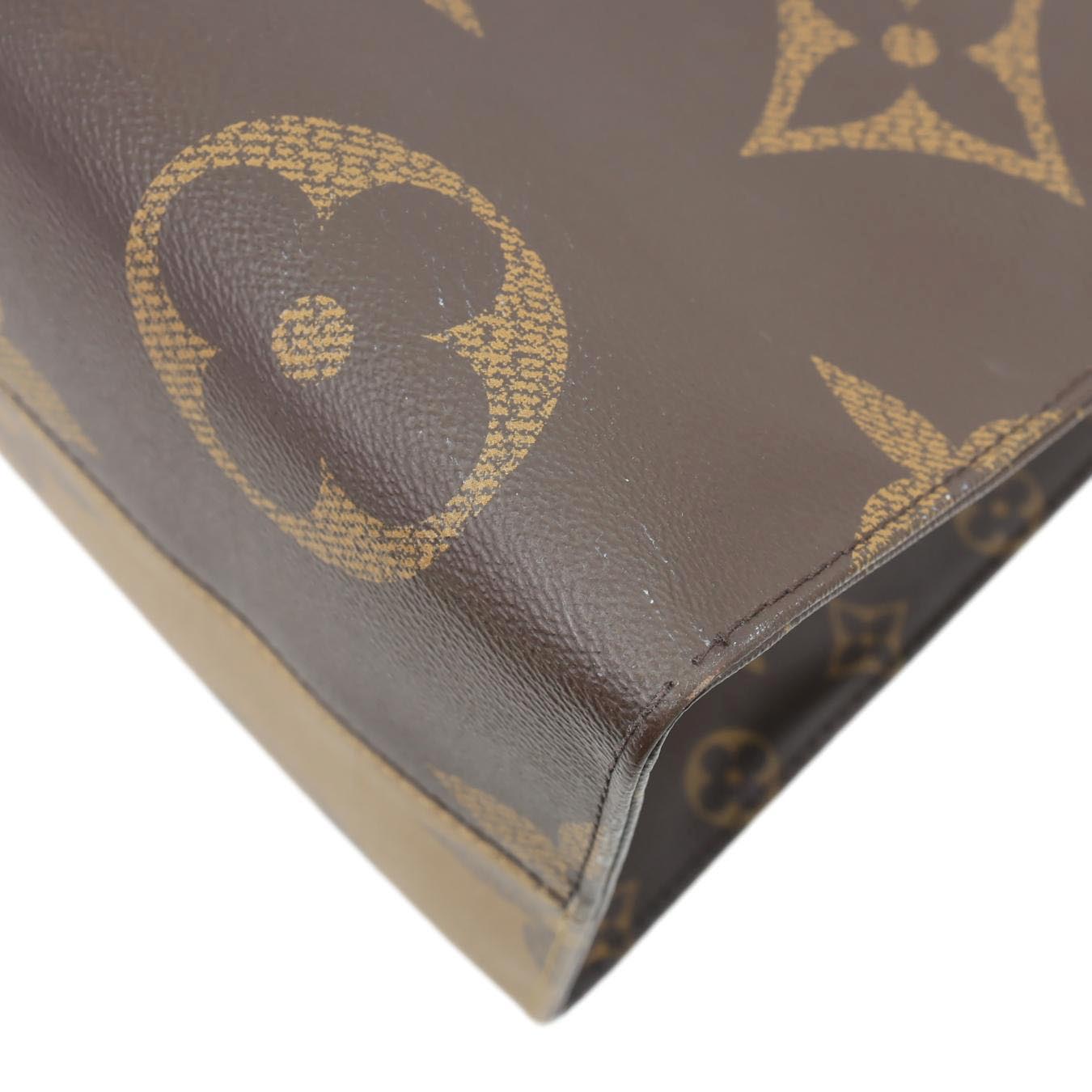 LOUIS VUITTON Onthego GM Giant Monogram Reverse Canvas Tote Bag Brown