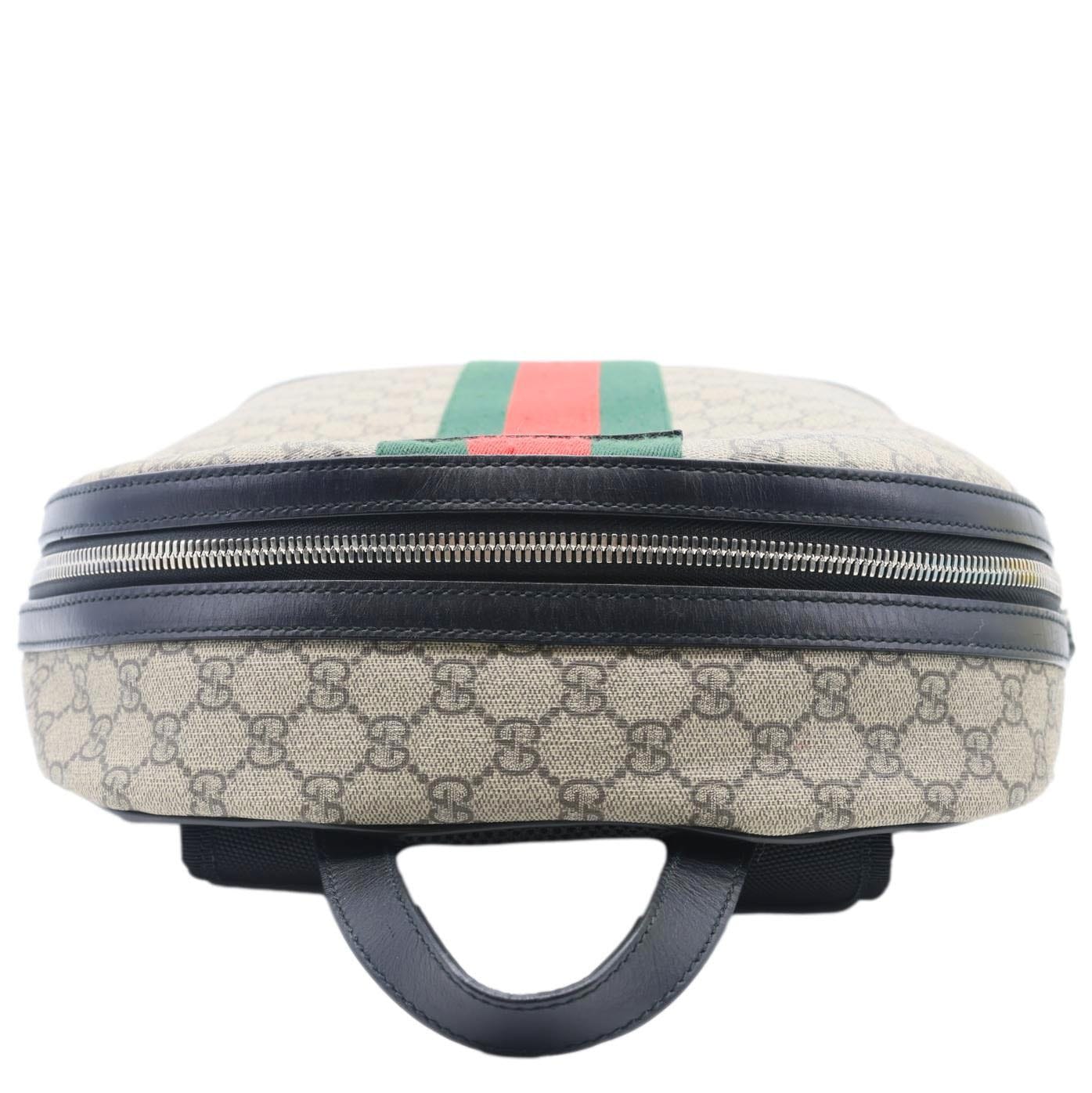 GUCCI Web GG Supreme Canvas Backpack Beige 443805