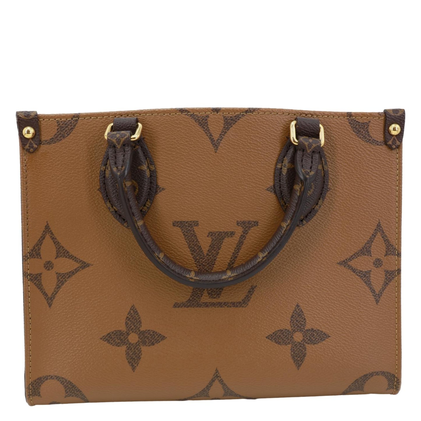 LOUIS VUITTON Onthego PM Giant Monogram Reverse Canvas Shoulder Bag Brown