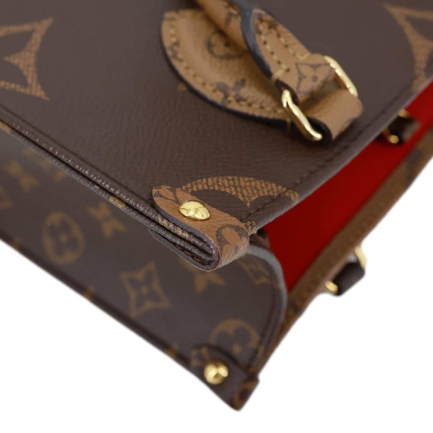 LOUIS VUITTON Onthego PM Giant Monogram Reverse Canvas Shoulder Bag Brown