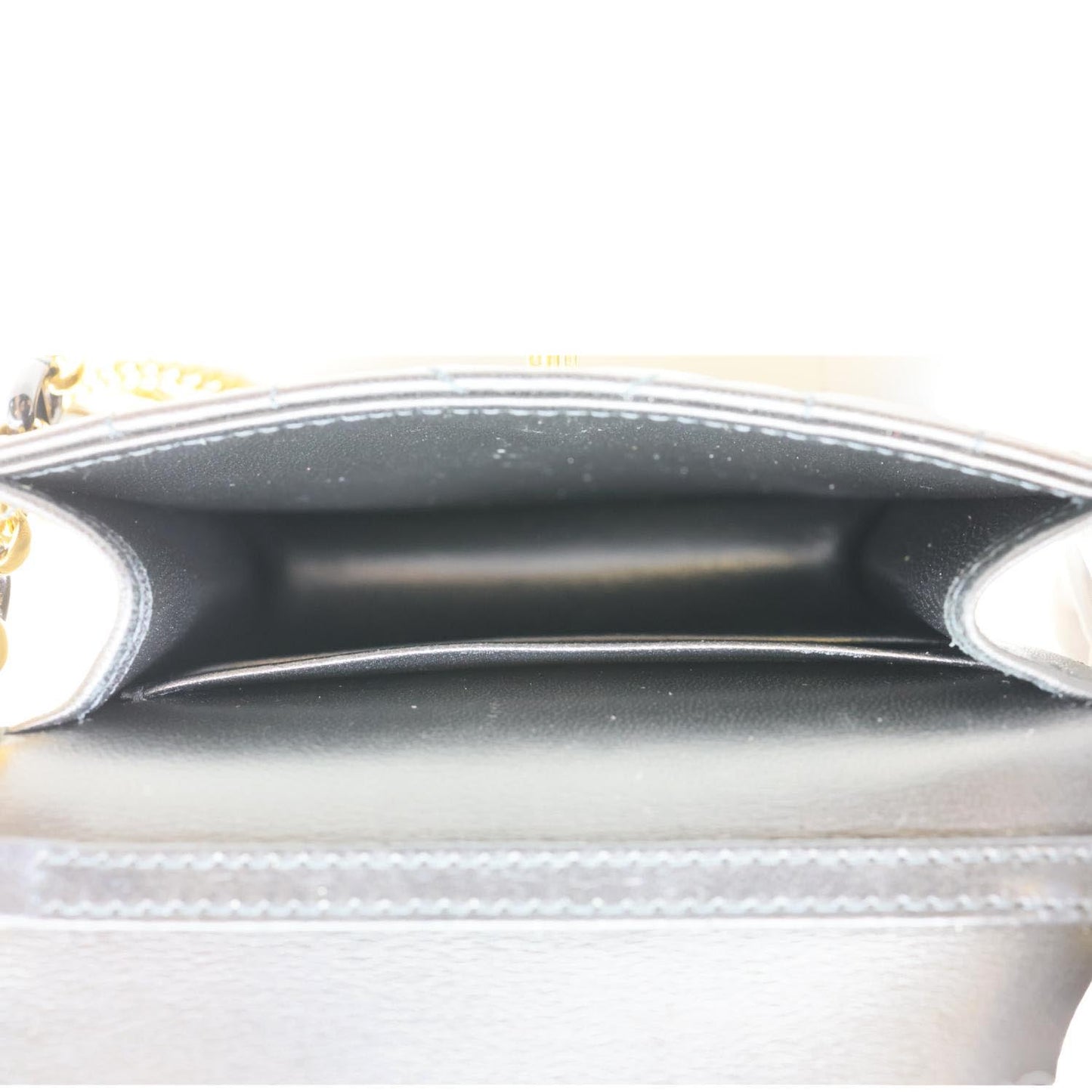 CHRISTIAN DIOR Miss Caro Micro Cannage Lambskin Leather Crossbody Bag Black