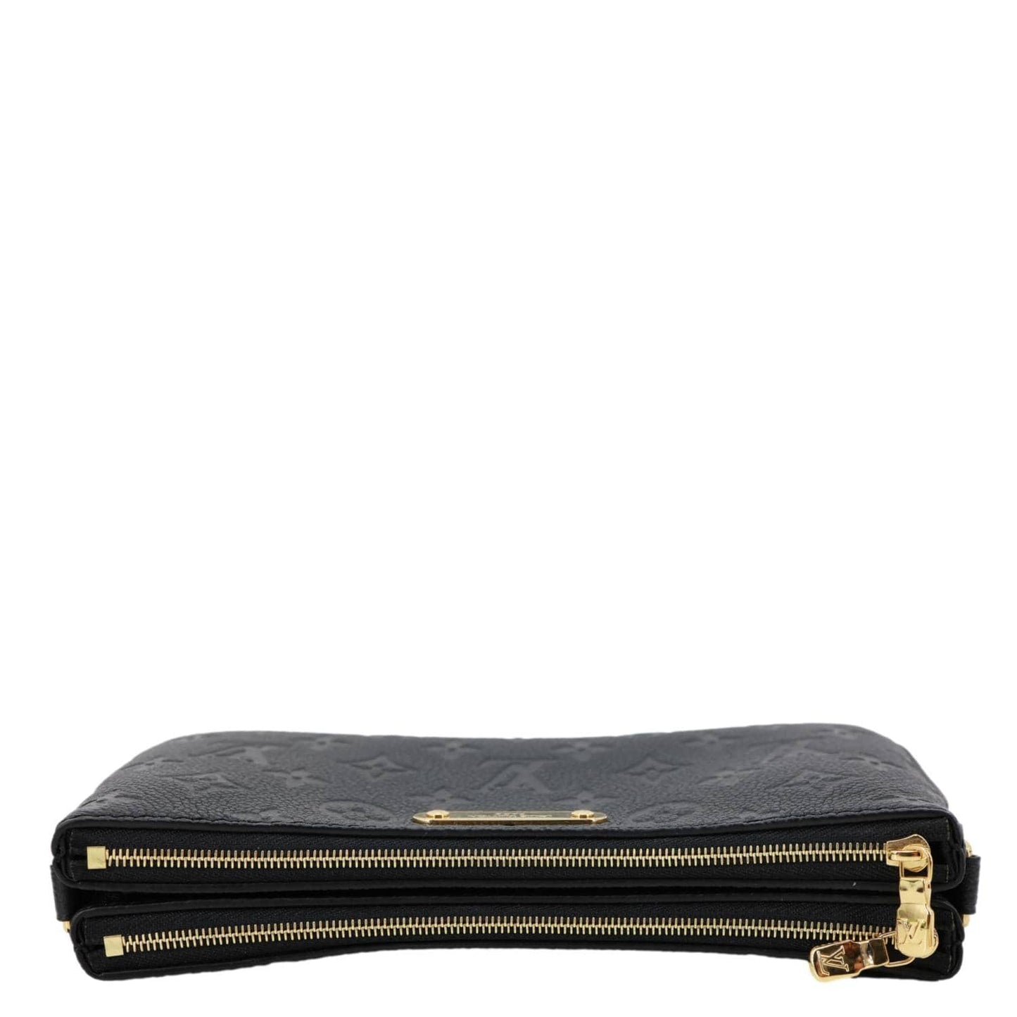 LOUIS VUITTON Liv Pochette Monogram Empreinte Leather Shoulder Bag Black