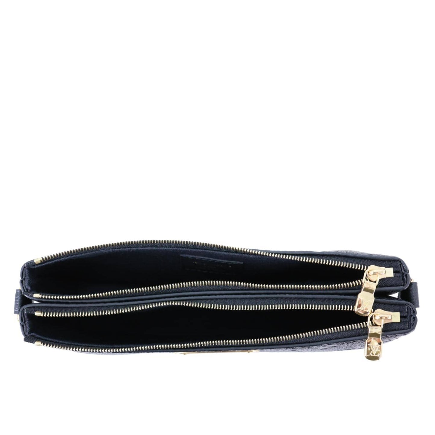 LOUIS VUITTON Liv Pochette Monogram Empreinte Leather Shoulder Bag Black