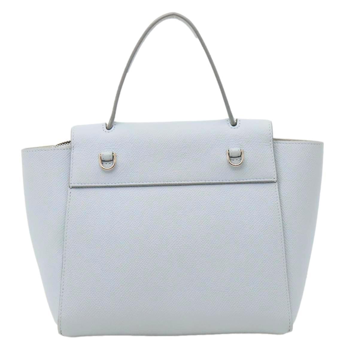 CELINE Nano Belt Grained Leather Shoulder Bag Light Blue