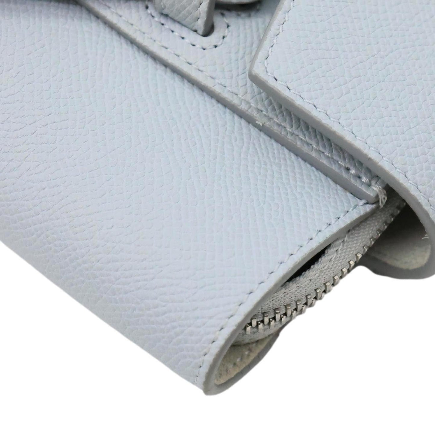 CELINE Nano Belt Grained Leather Shoulder Bag Light Blue