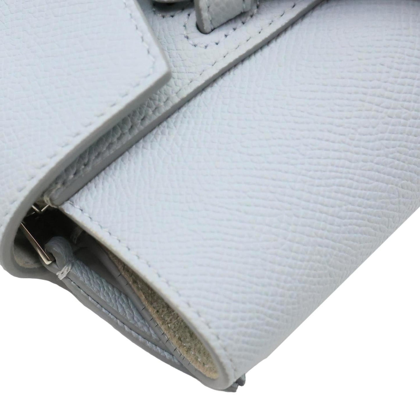 CELINE Nano Belt Grained Leather Shoulder Bag Light Blue