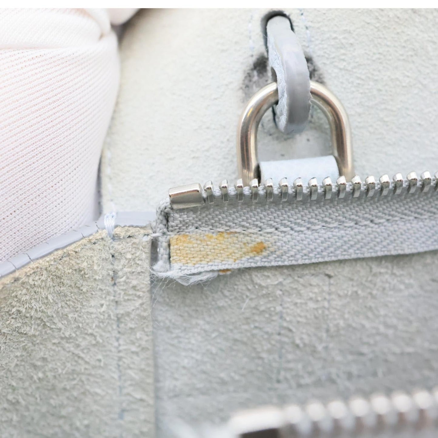 CELINE Nano Belt Grained Leather Shoulder Bag Light Blue
