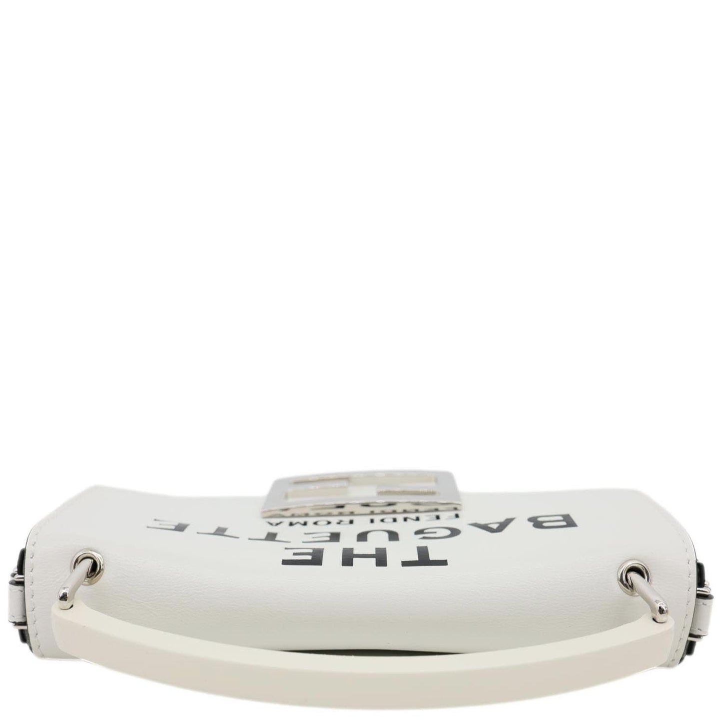 FENDI x Marc Jacobs Bow Printed Leather Baguette Bag Off White