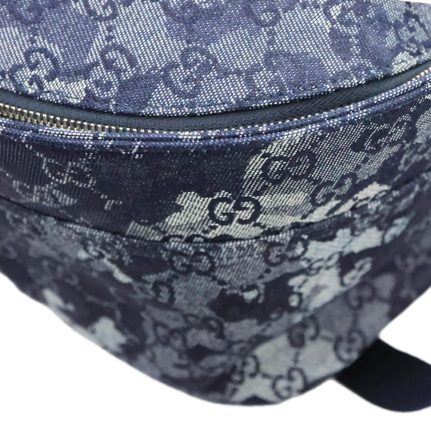GUCCI GG Denim Backpack Navy Blue 849008