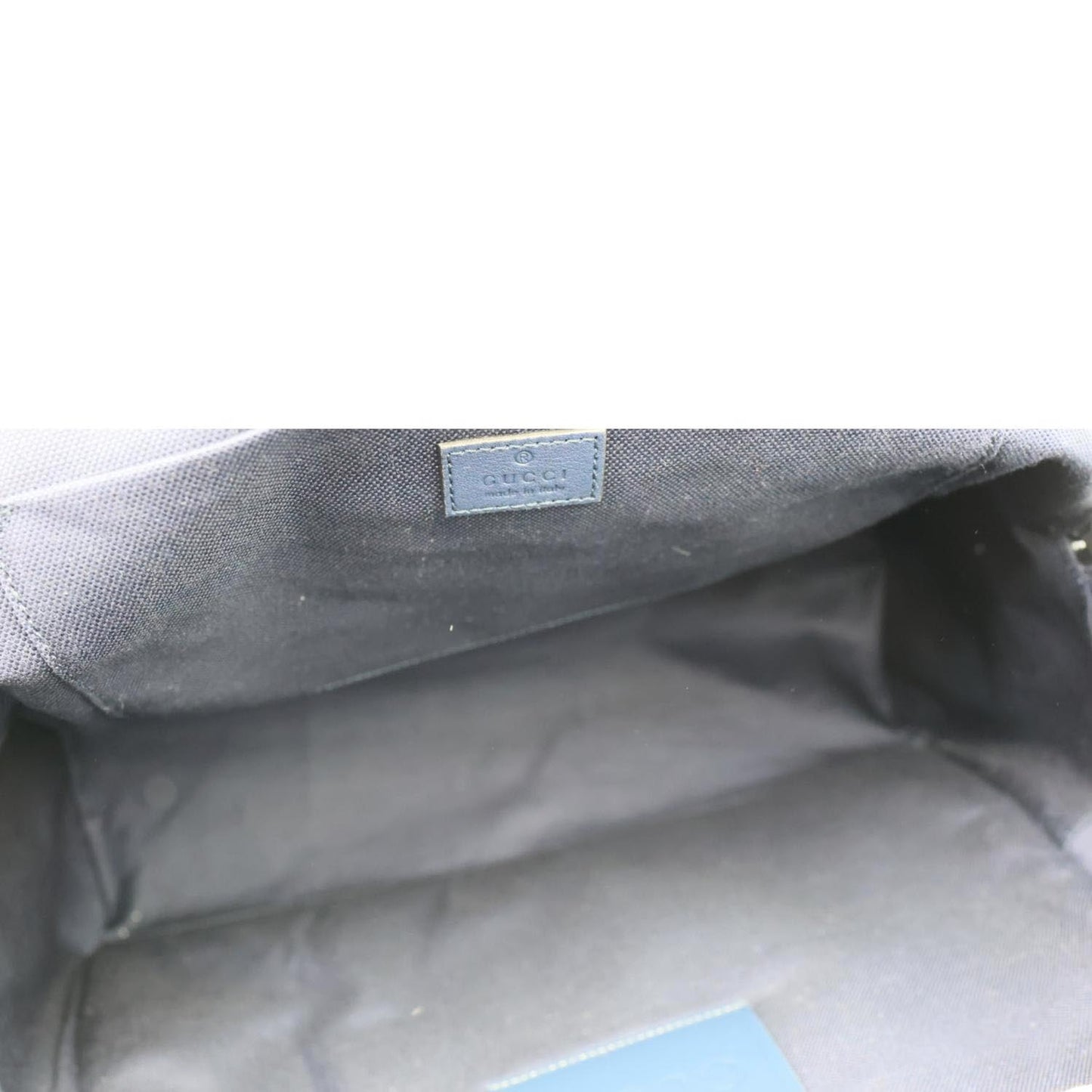 GUCCI GG Denim Backpack Navy Blue 849008
