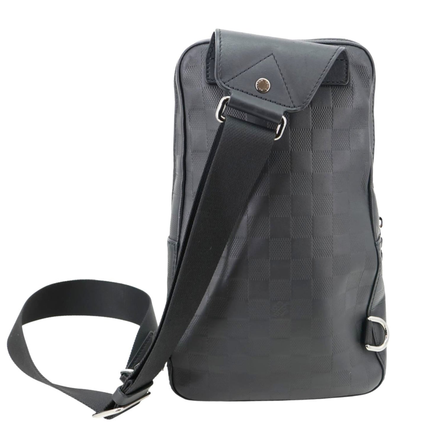 LOUIS VUITTON Avenue Sling Damier Infini Leather Backpack Bag Black