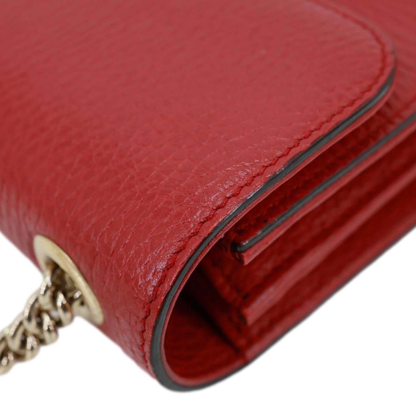 GUCCI Interlocking GG Small Dollar Calfskin Leather Crossbody Bag Red 510304