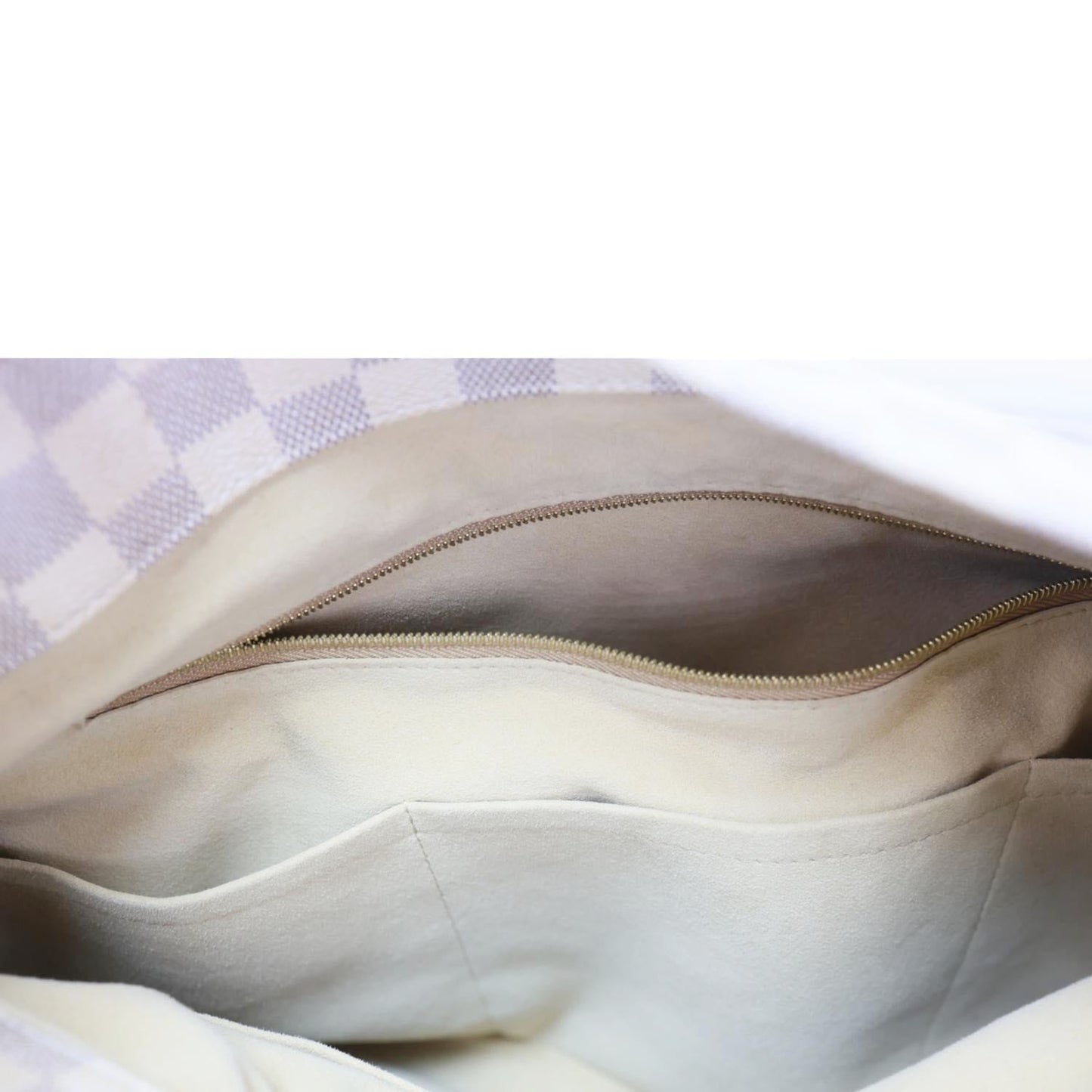 LOUIS VUITTON Artsy MM Damier Azur Hobo Bag White