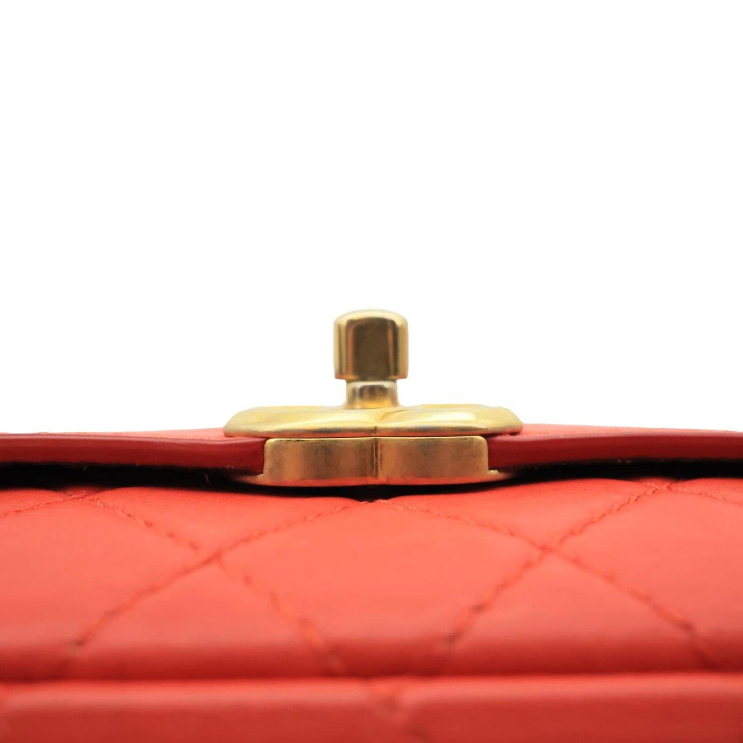 CHANEL Multi Pouching Flap Quilted Calfskin Leather Crossbody Bag Orange