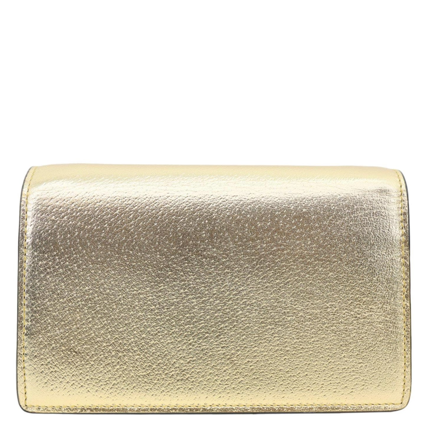 GUCCI Dionysus Super Mini Metallic Leather Crossbody Bag Gold 476432