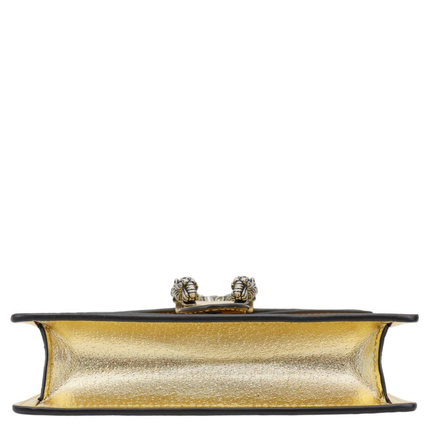 GUCCI Dionysus Super Mini Metallic Leather Crossbody Bag Gold 476432
