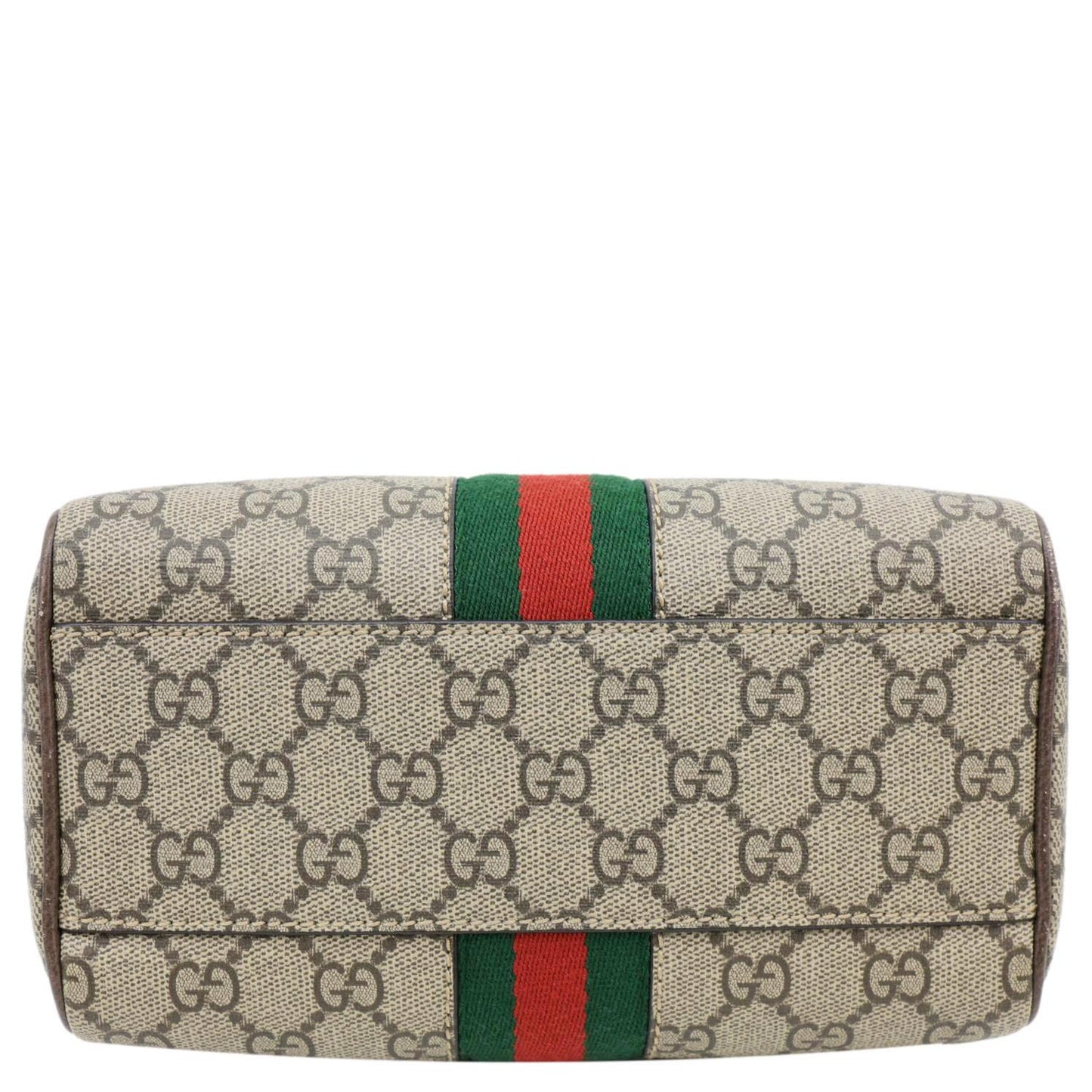GUCCI Ophidia GG Canvas Dollar Web Top Handle Boston Bag Beige 772053