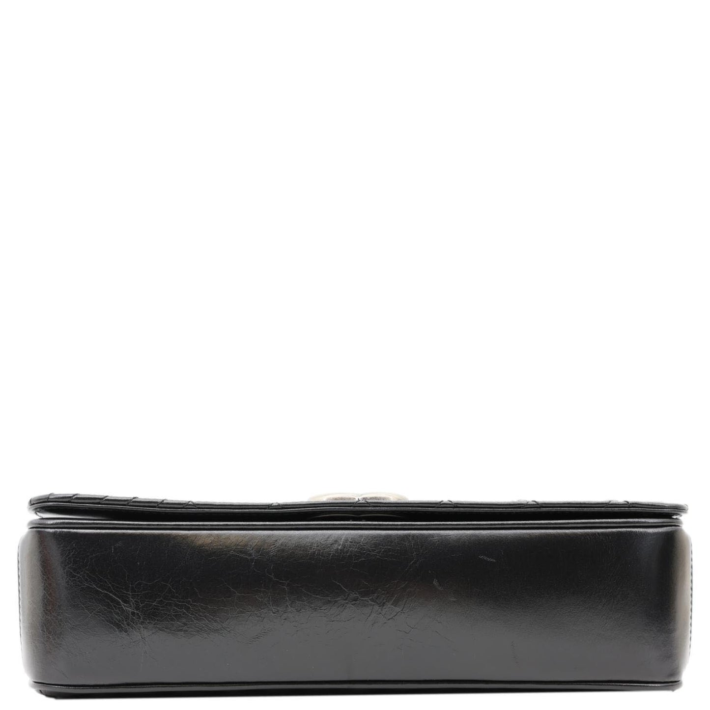 CHANEL Coco Boy Flap Medium Quilted Leather Shoulder Bag Black