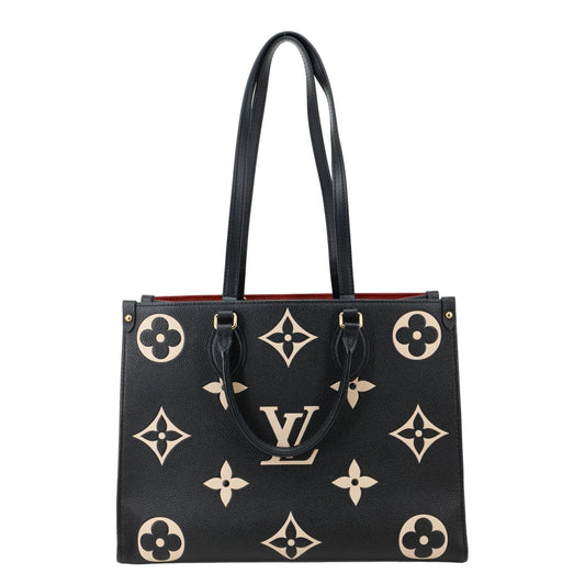 LOUIS VUITTON Onthego MM Giant Monogram Empreinte Leather Tote Bag Bicolor