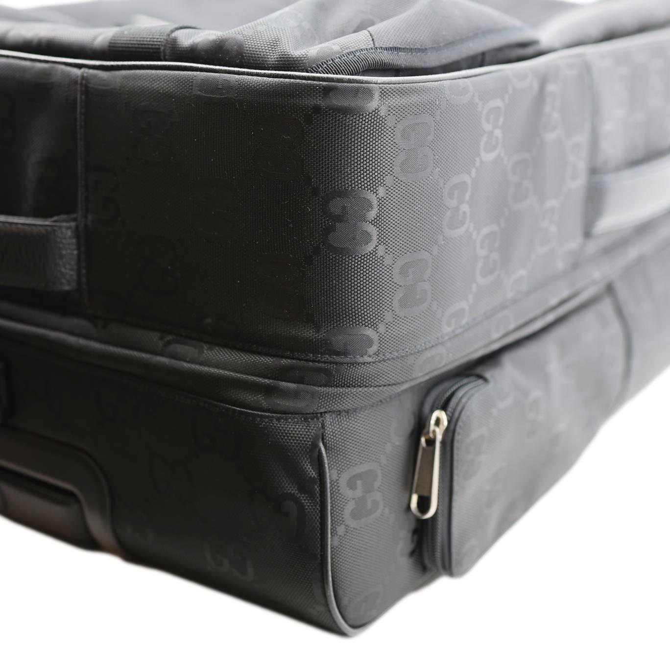 GUCCI Off The Grid Monogram Econyl Nylon Trolley Bag Black 674231
