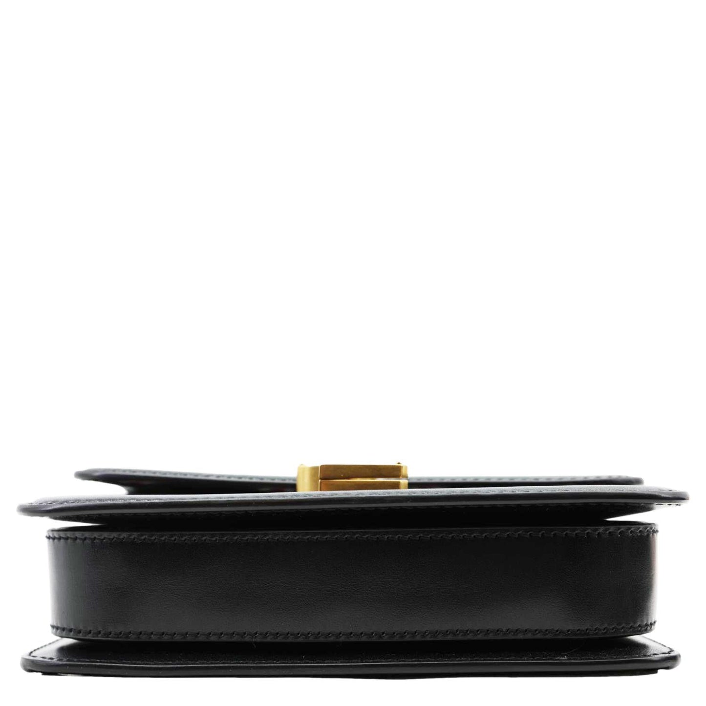 YVES SAINT LAURENT Solferino Striped Canvas Shoulder Bag Black